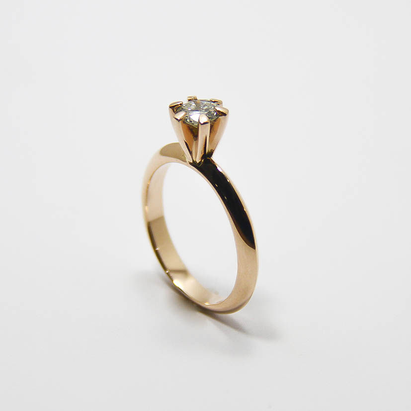 Miniatura: Anel Solitário Ouro Rose 18k-750