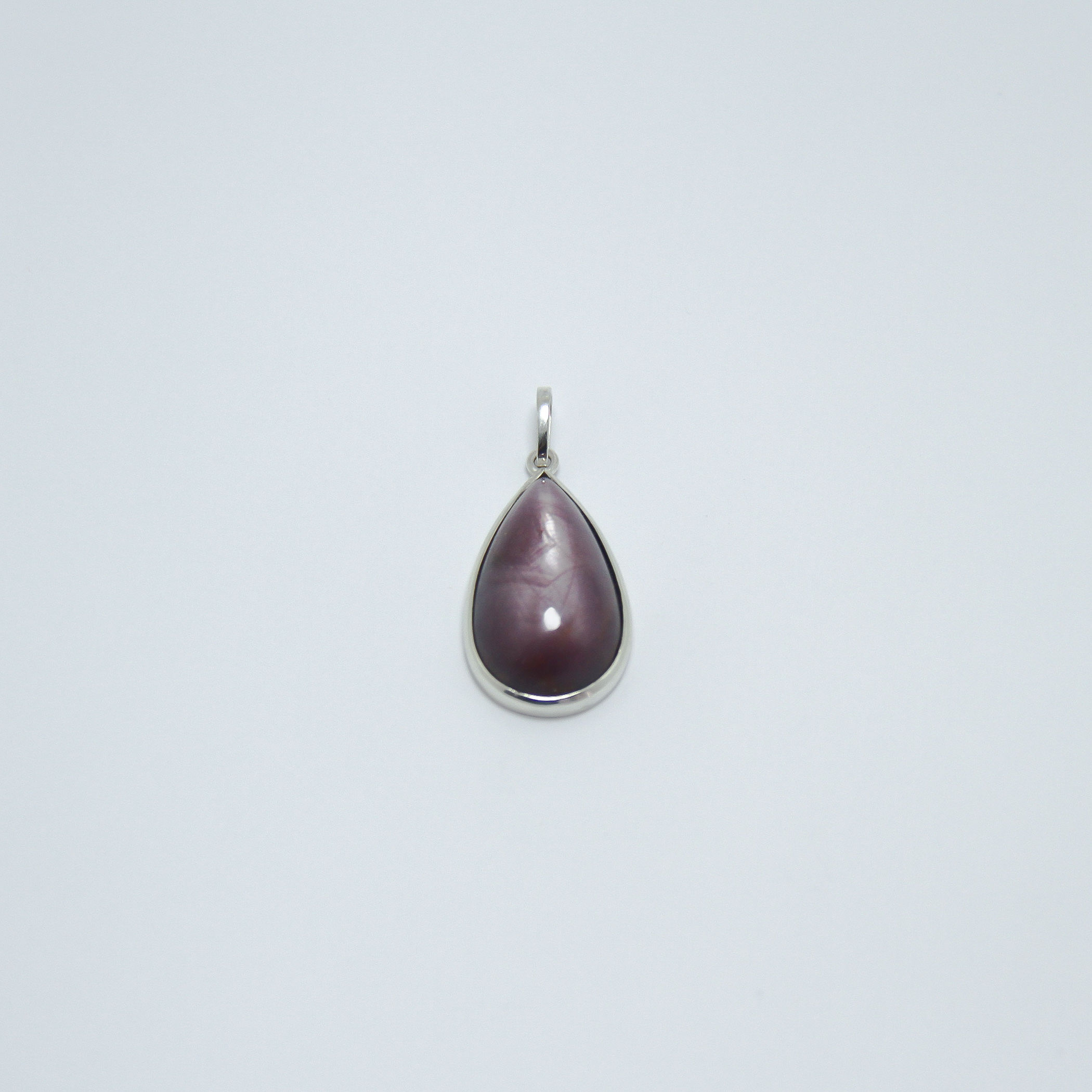 Pingente Rubi Gota Em Prata 950