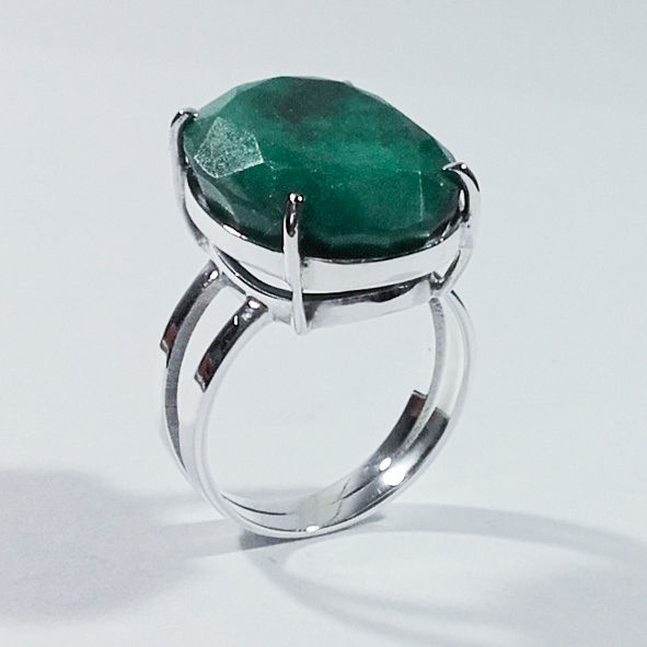 Miniatura: Anel com Quartzo Verde Natural