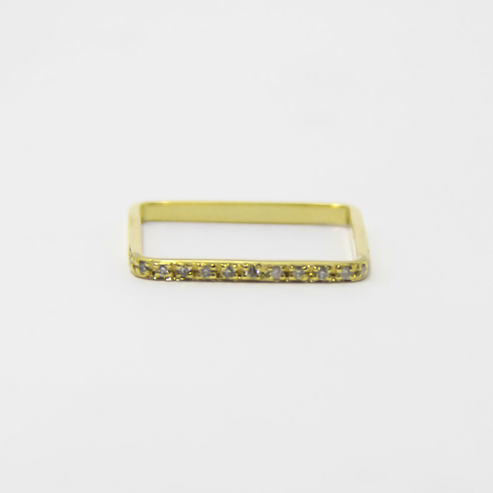Miniatura: Anel Quadrado com 15 Diamantes