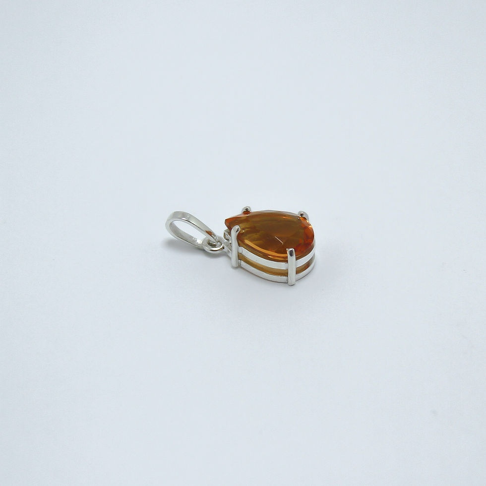 Miniatura: Pingente Em Prata 950 Com Citrino