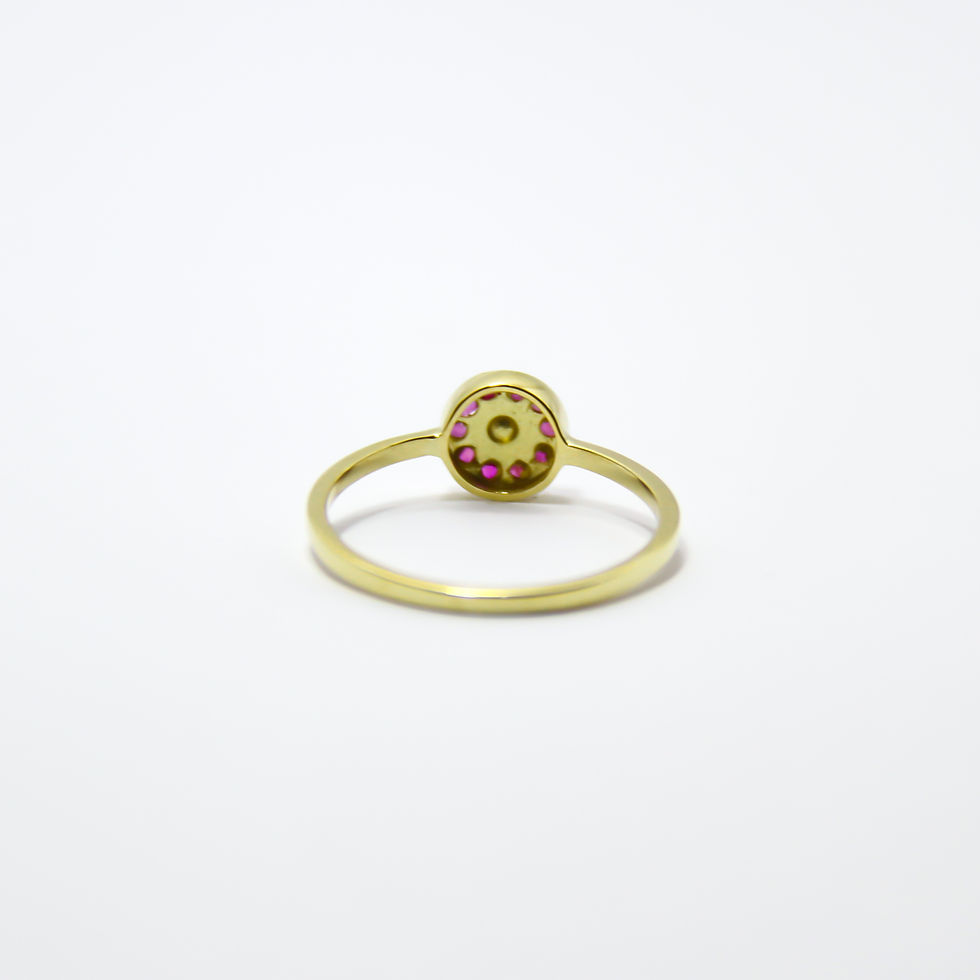Miniatura: Anel Com Rubis Em Ouro 18k