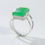 Miniatura: Anel de Prata 950 com Linda Pedra de Jade