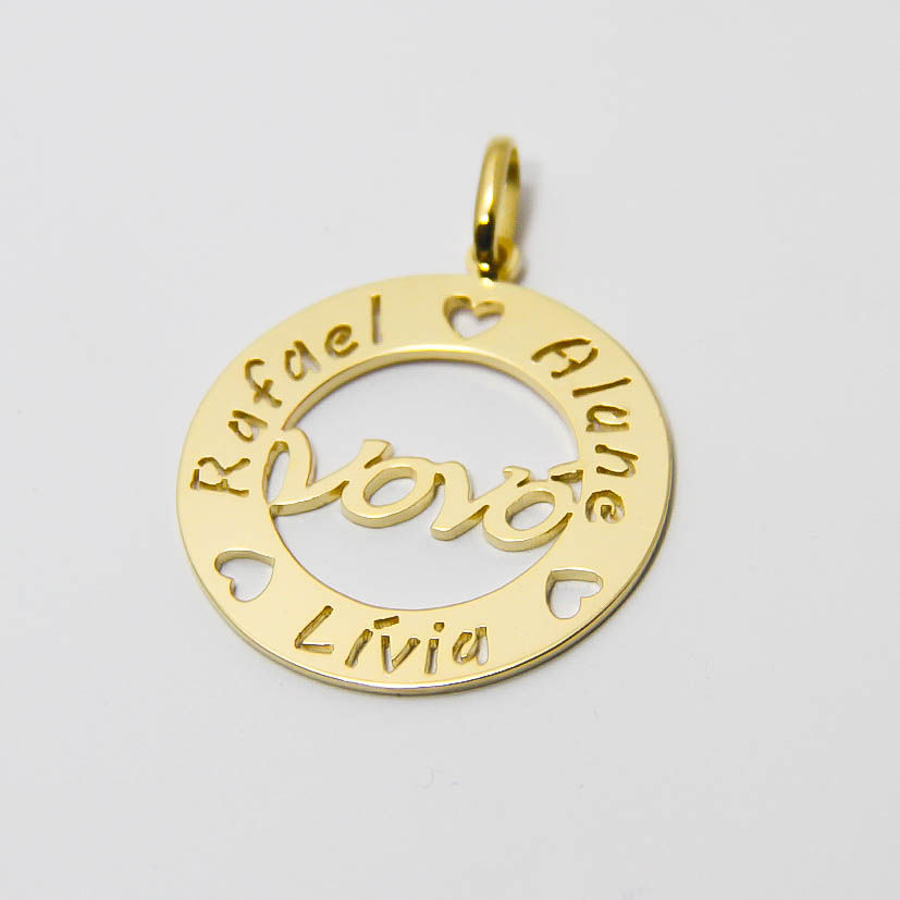 Miniatura: Pingente Mandala em Ouro 18k-750