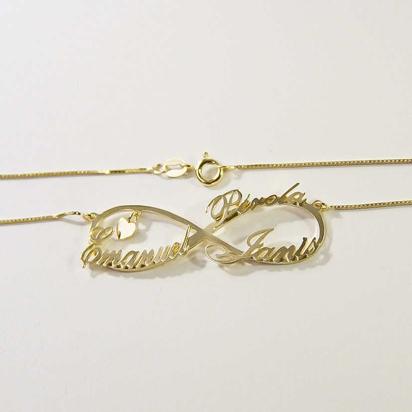 Miniatura: Corrente Infinito em Ouro 18K