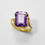 Miniatura: Anel com Ametista Natural e Diamantes Ouro 18k-750