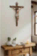 Miniatura: Crucifijo De Pared De 40 Cm, Cruz De Resina Jesucristo