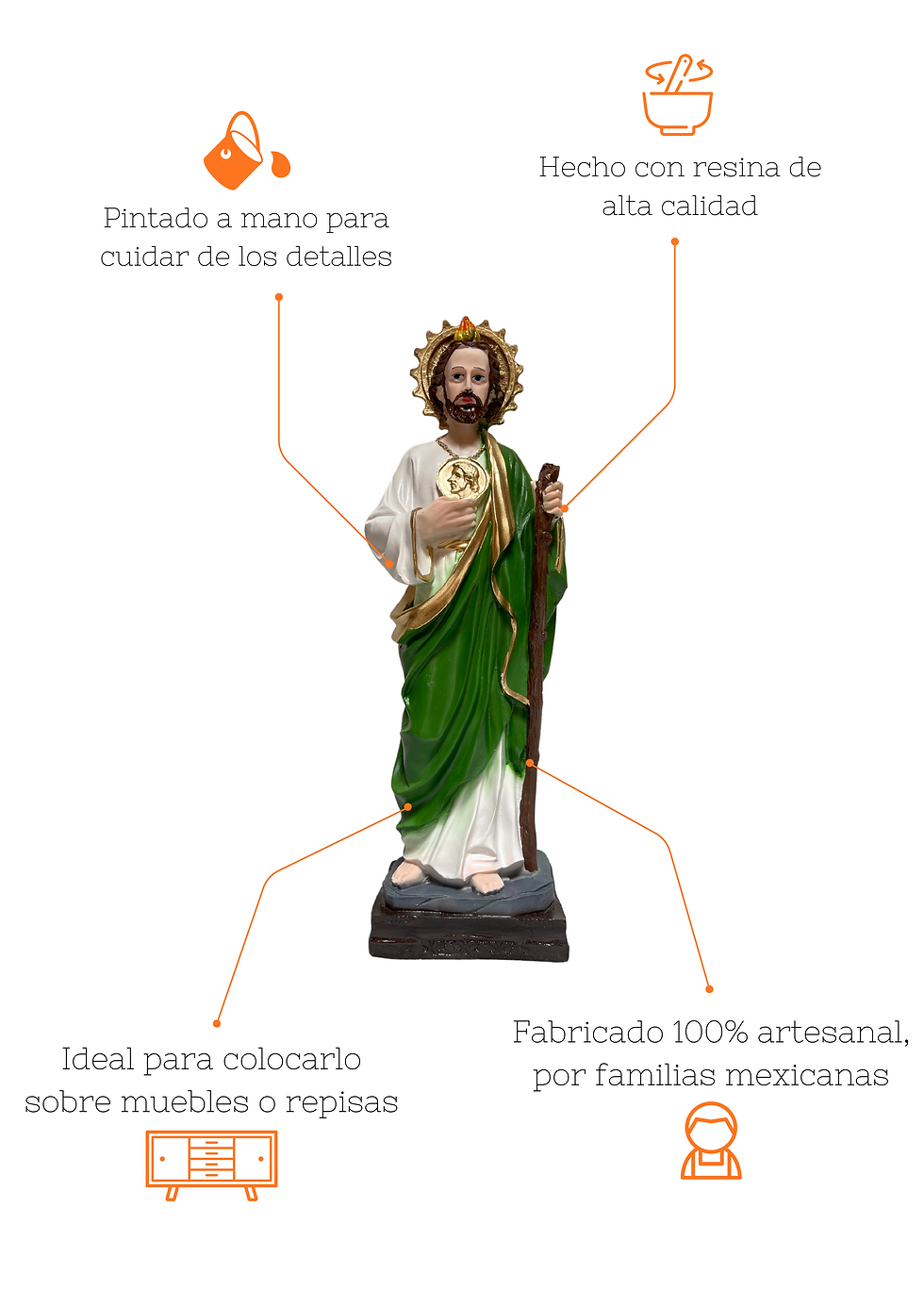 Miniatura: SanJudas Tadeo 40cm
