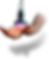 An illustration of an open palm hand receiving diagnostics with ultrasound, slight added glow for effect.