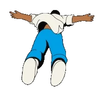 cartoon falling man