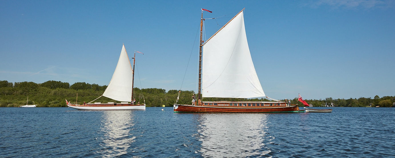 Wherry yachts White Moth and Ardea on Wr