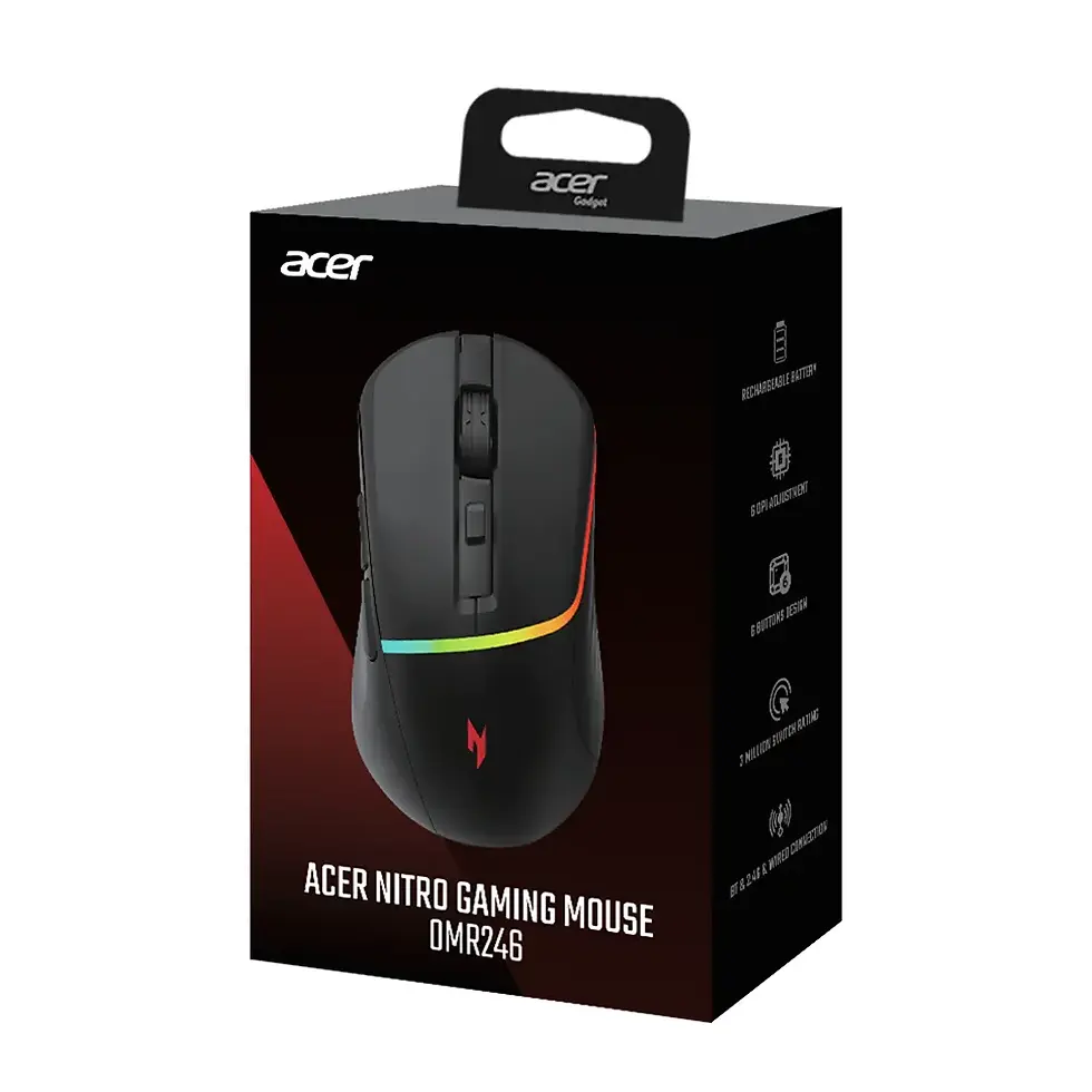 Miniatura: MOUSE ACER NITRO OMR246 BK TRI-MODE