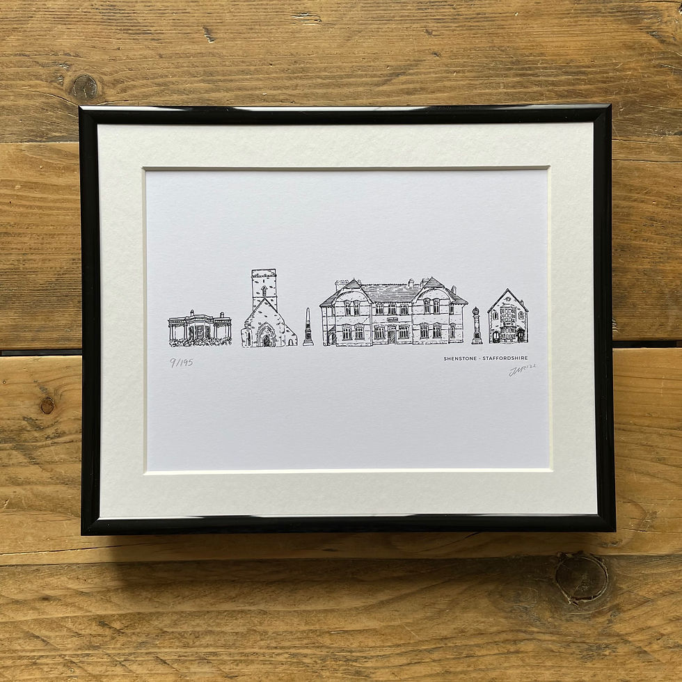 Thumbnail: Shenstone - Staffordshire 10x8 inch signed print