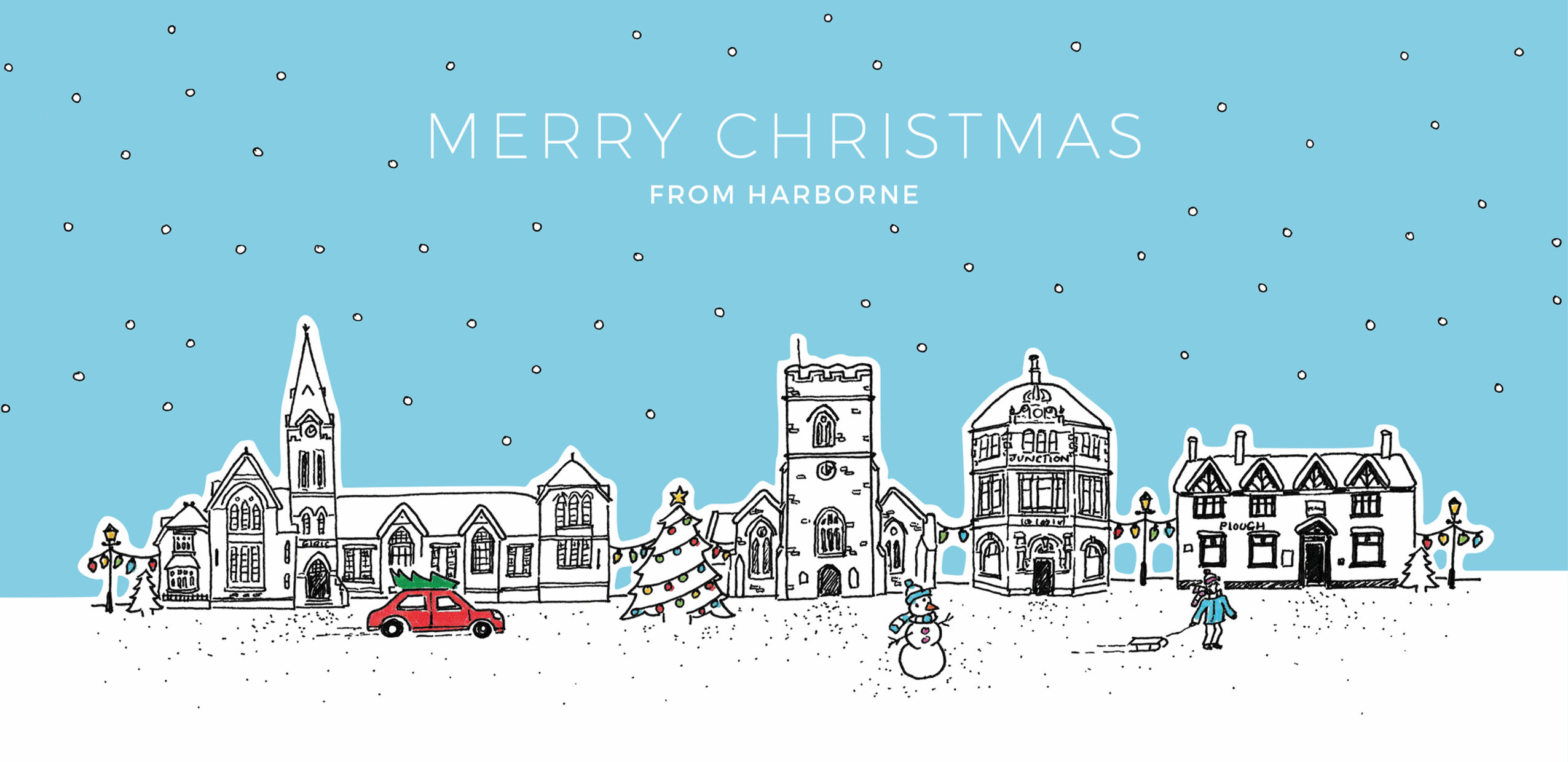Harborne Christmas Cards - Pack of 8