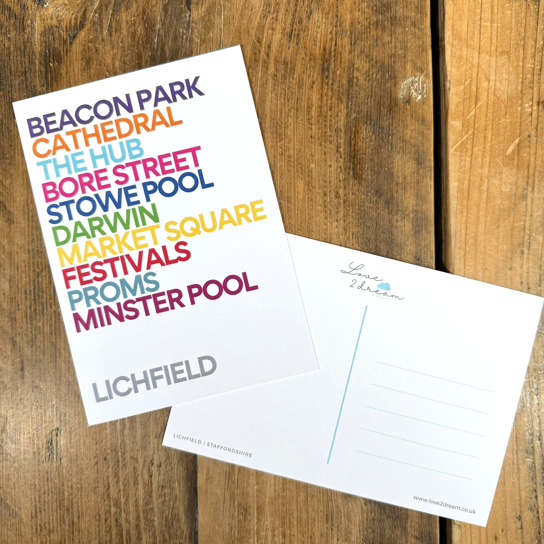 Words of Lichfield Postcard