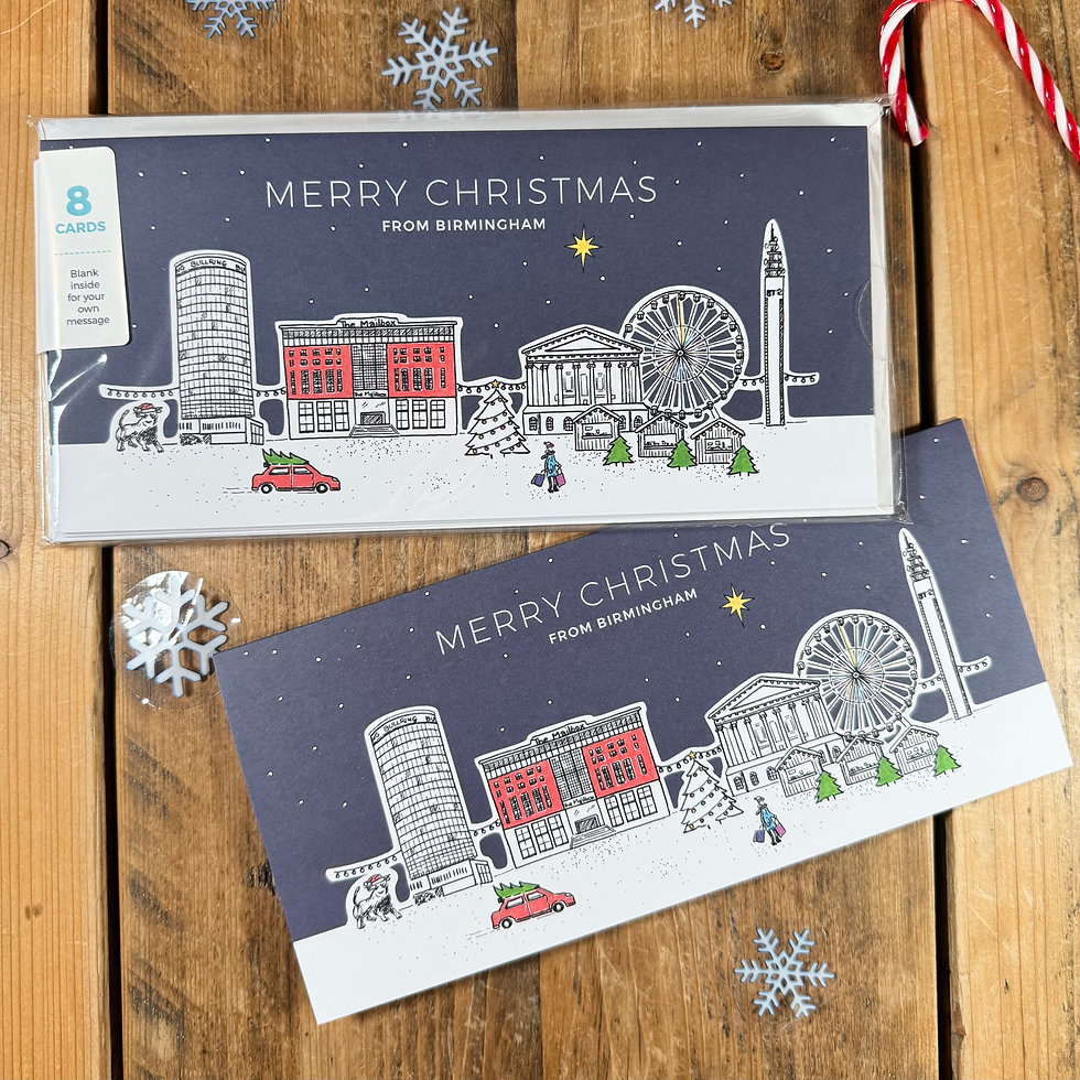 Birmingham Christmas Cards 'Night Sky' - pack of 8