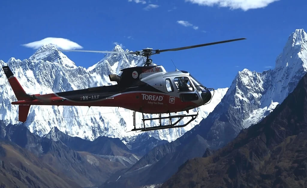 Exclusive helicopter tour over Mount Everest with panoramic Himalayan views