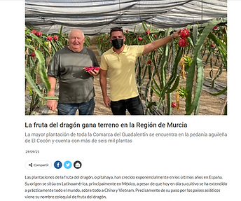 Reportaje La Actualidad Águilas Pitaya Fruta del dragón