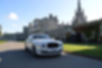 White Bentley Mulsanne wedding car luxury in Ashridge House Hertfordshire