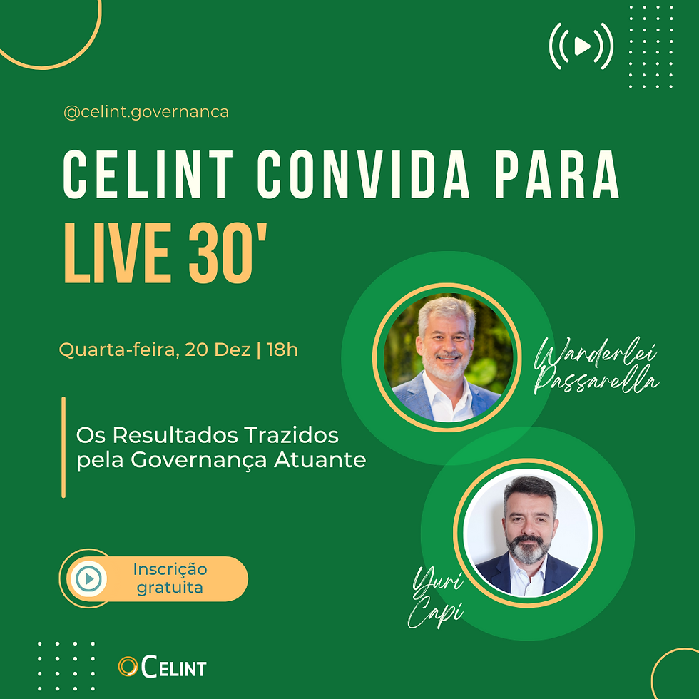 LIVE 30': "Os Resultados Trazidos pela Governança Atuante" (Capítulo 7/16)