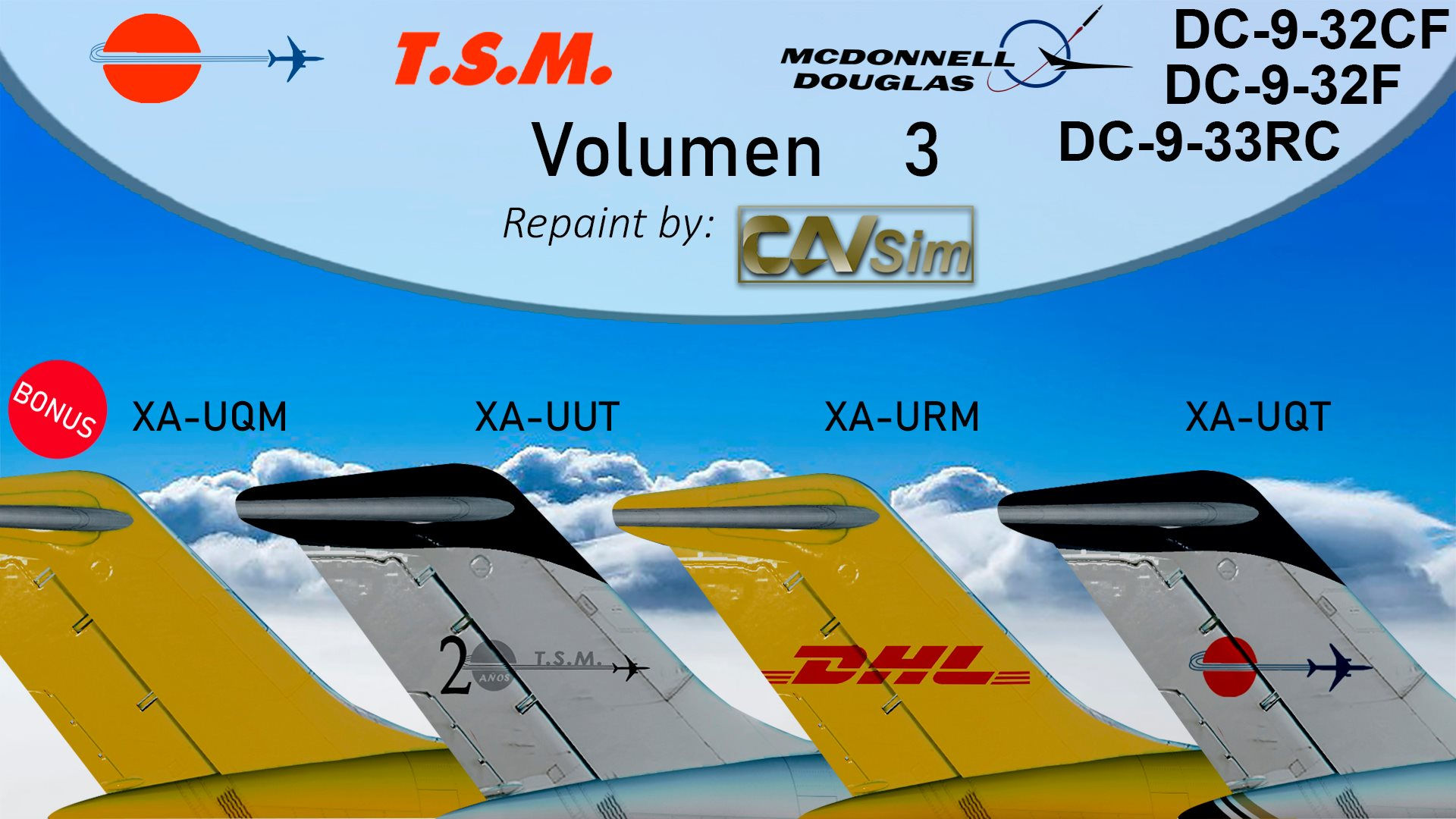 Pack No. 44 Douglas DC9-30F Aeronaves TSM  Vol. 3