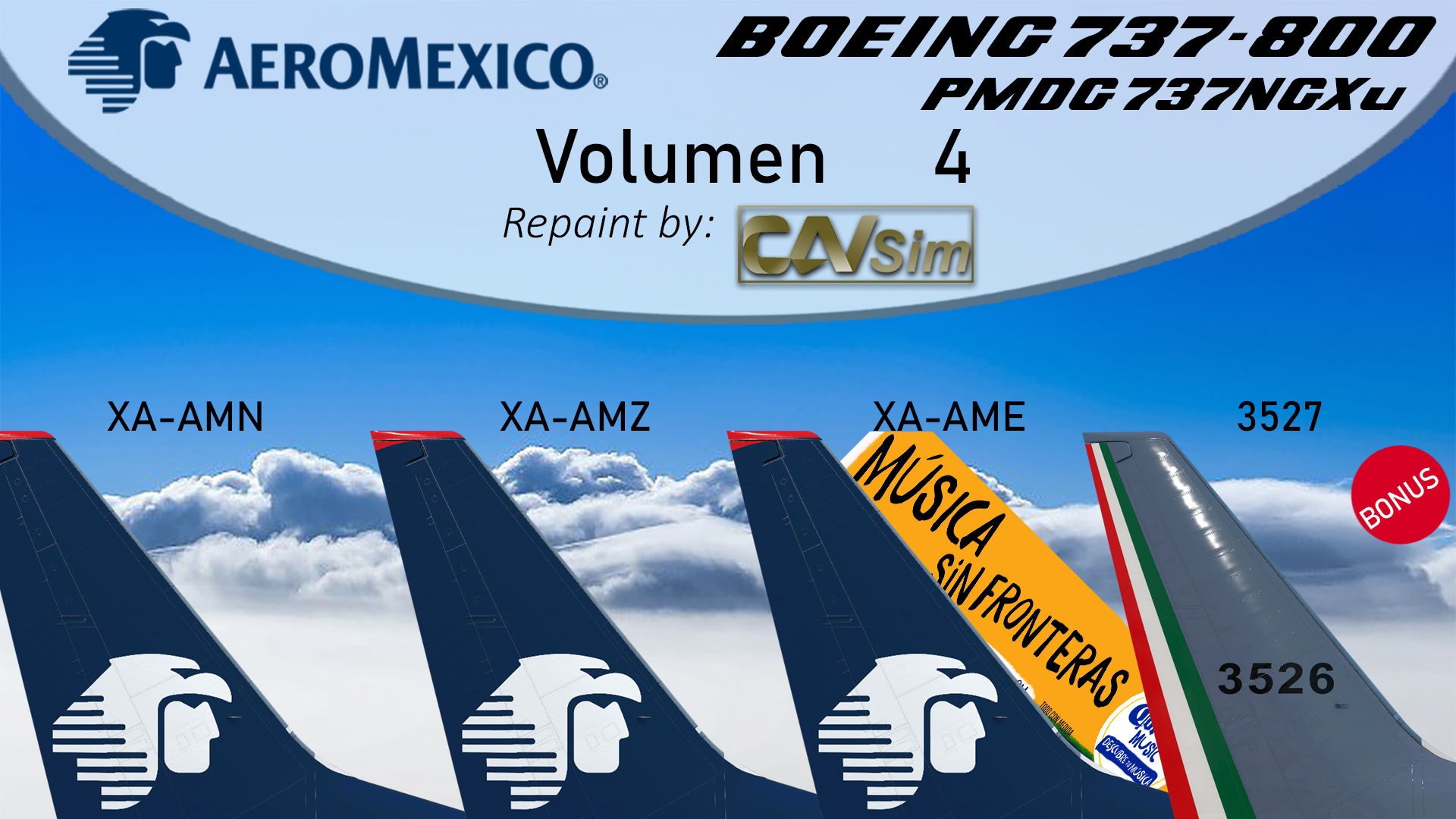 Pack No. 56 Boeing Aeromexico B737-800 NGXu 'Volumen 4'