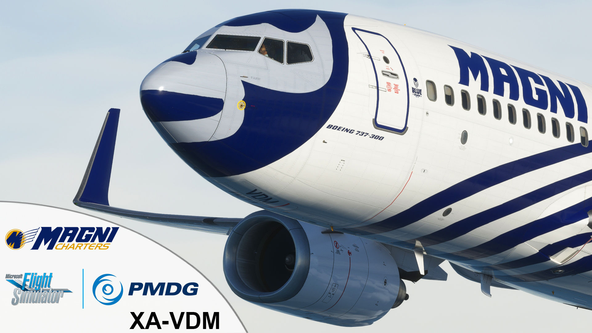 B737-3H4(BW) Magnicharters 'Blue Demon Jr Mask Livery' ‘XA-VDM’ CN: 27927/2741