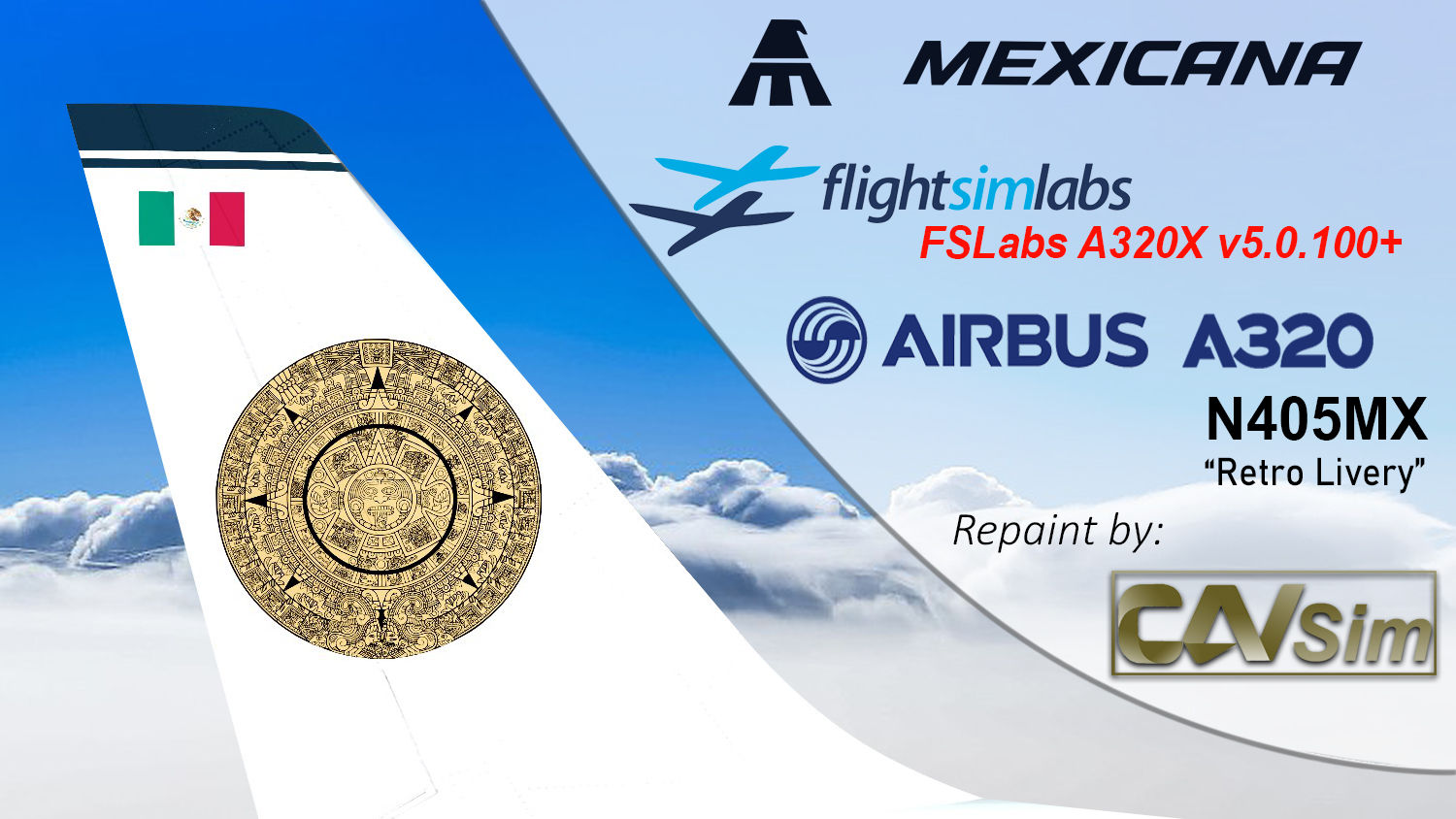 A320-231 (WT) Mexicana 'Retro Livery' 'N405MX' CN: 405