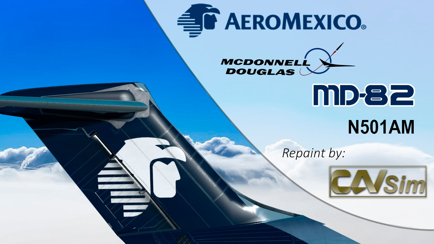 MDD MD-82 Aeromexico 'Livery Mid 90s' Cone Tail  ‘N501AM’
