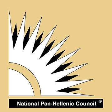 Logo with white and black sunburst for National Pan-Hellenic Council®