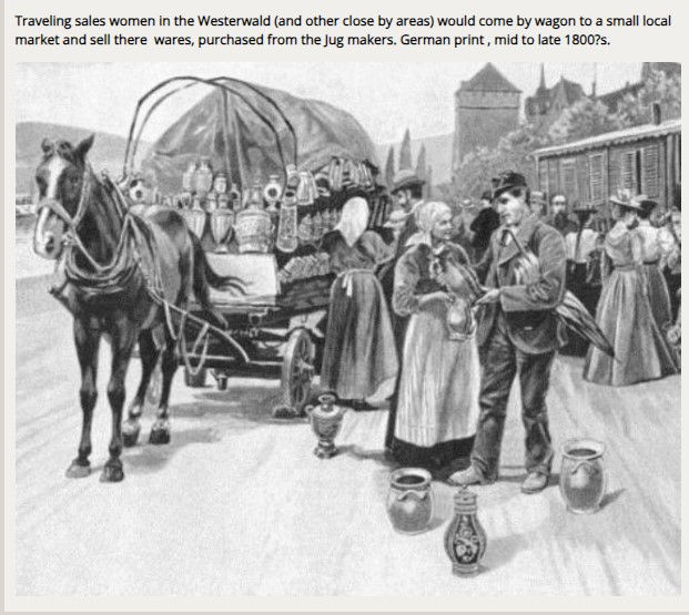 Thumbnail: SIMON P. GERZ GERMAN STONEWARE WESTERWALD JUG KRUG STEIN BLUE SALT GRAZE PICK ON