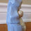 Thumbnail: Vintage Antique white and blue ceramic Madonna and baby Jesus religious