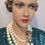 Thumbnail: Vtg Italian artist Sharra Pagano necklace 3 strand faux pearl 60s silver signed