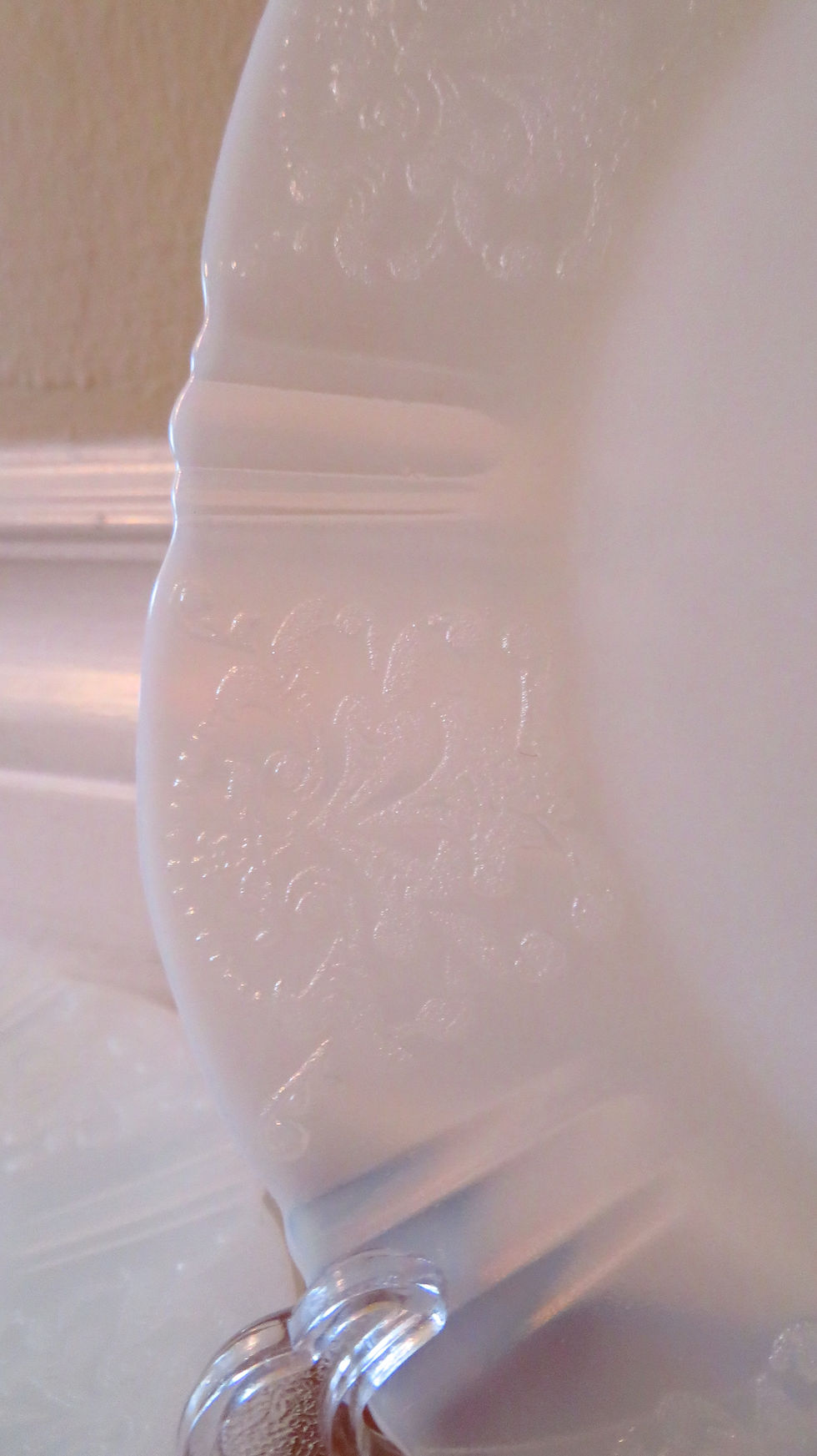 Thumbnail: 5 VTG  Macbeth Evans American Sweetheart Monax White Chop Plate Opalescent