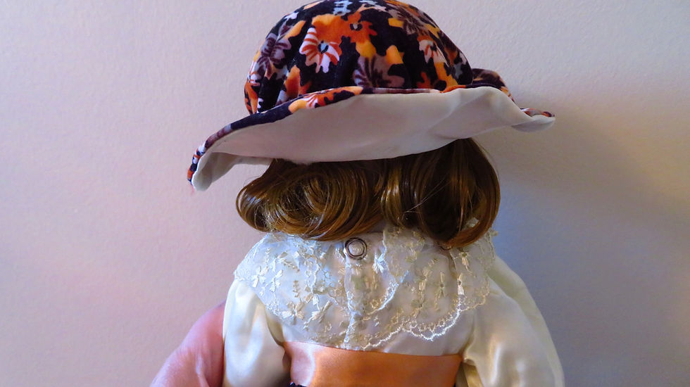 Thumbnail: Vintage porcelain musical doll,20' tall music box