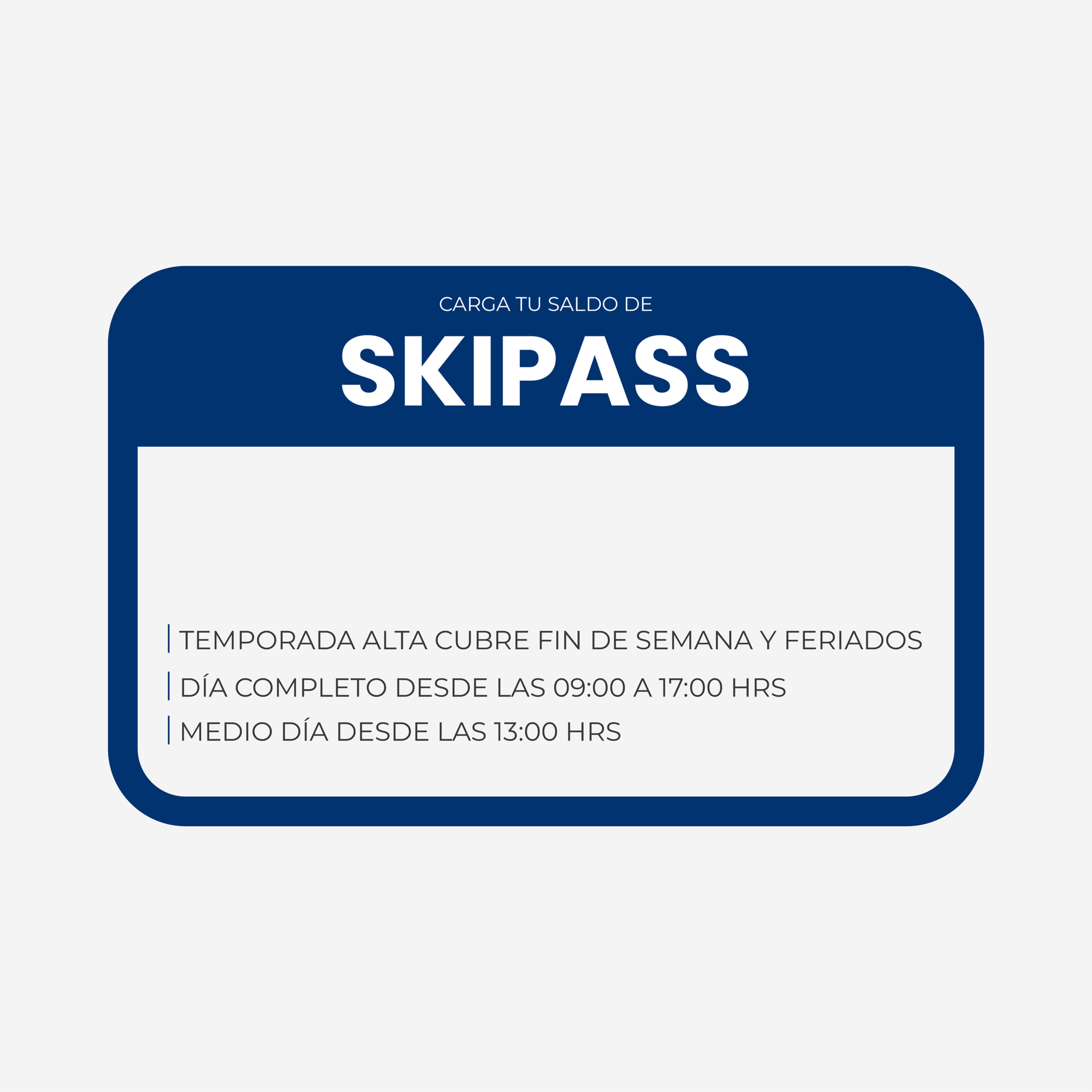 Carga telesilla socios - Temporada alta 2026