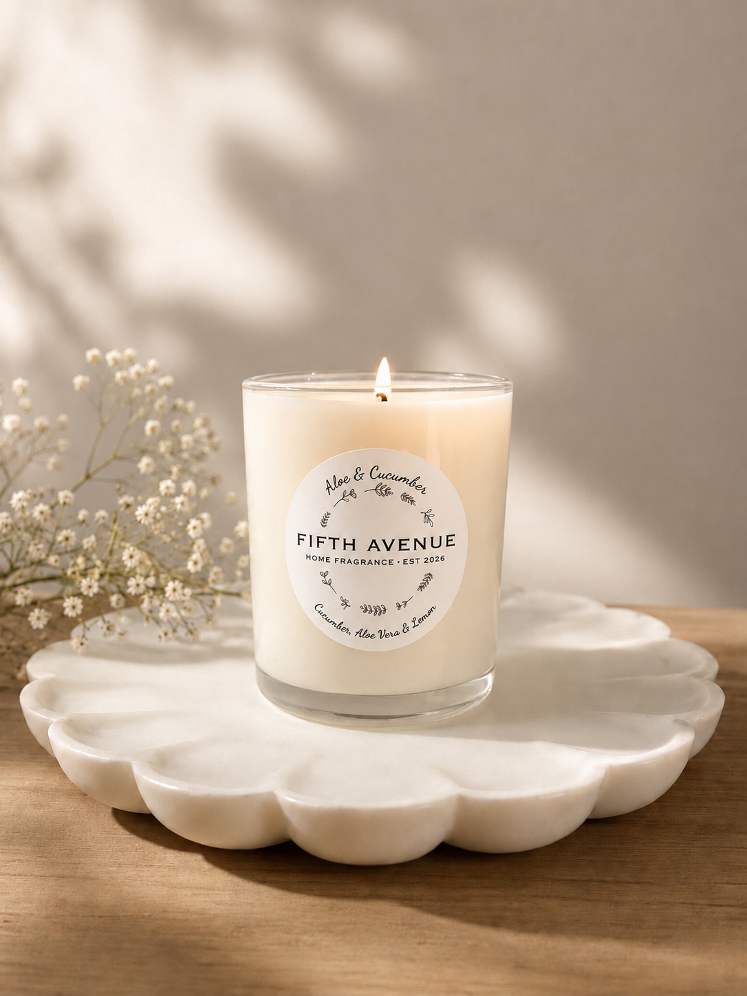 Aloe & Cucumber Medium Signature Candle