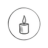 circle black and white icon for a candle.png