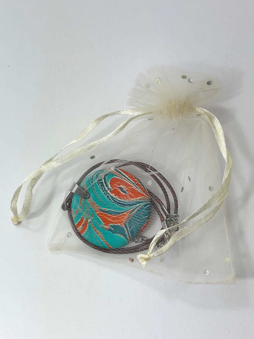 Thumbnail: Artisan Hand Marbled Ceramic Pendant