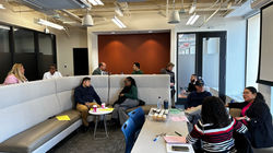 Training participants having group discussions.