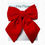 Thumbnail: Children's handmade large red needlecord hair bow clip.