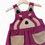 Thumbnail: Girl's handmade red panda pinafore dress for ages 0-6 years.