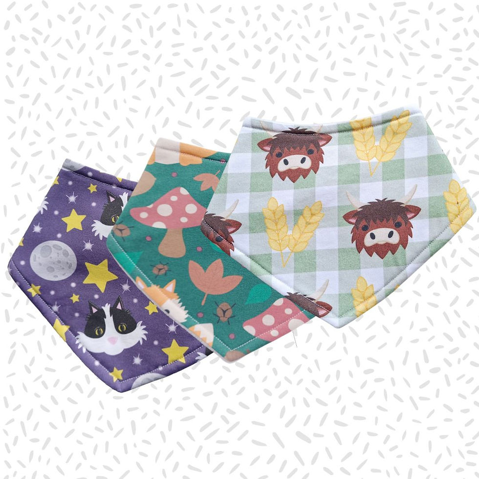 Children's handmade baby dribble bibs