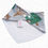 Thumbnail: Children's handmade Little Winter Bear print baby dribble bib.