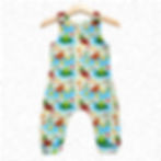 Thumbnail: Children's handmade 'Little Spring Duck' print baby and toddler romper.