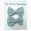 Thumbnail: Children's handmade mint green mini needlecord hair bows.