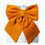 Thumbnail: Children's handmade large yellow needlecord hair bow clip.