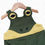 Thumbnail: Girl's handmade frog pinafore dress for ages 0-6 years.