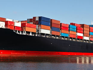 A large container ship