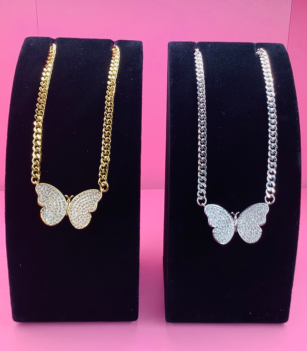 Thumbnail: Butterfly Cuban necklace 